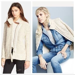 NWT IRO $625 Ajuma Chunky Knit Moto Jacket